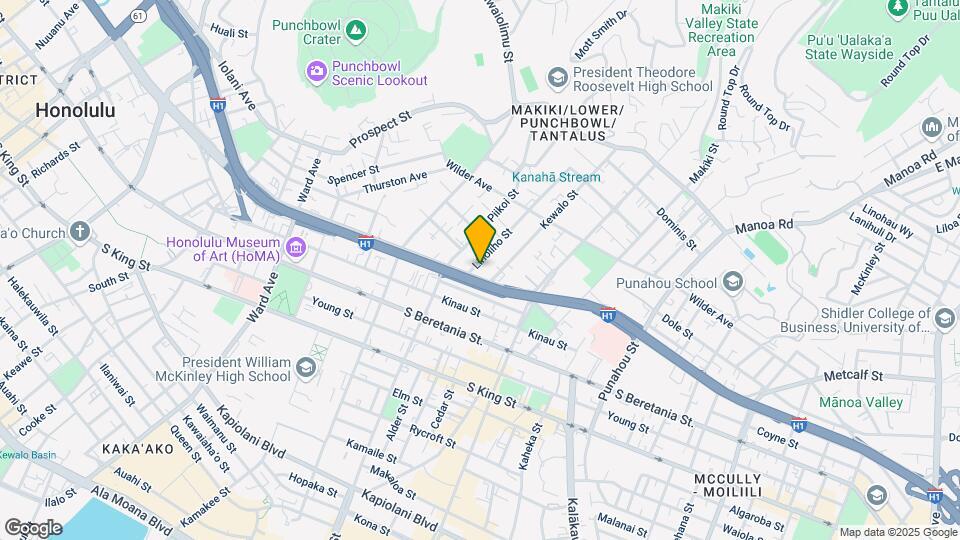 1415 Liholiho St Map and Location Details