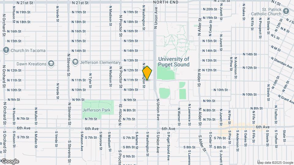 1019 N Washington St Map and Location Details
