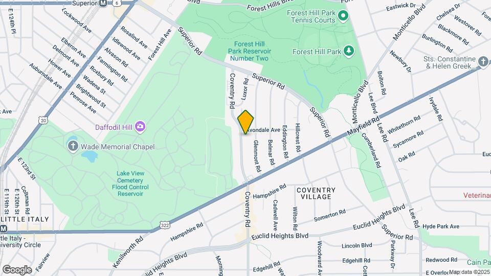 1643 Coventry Rd, Unit 1 Map and Location Details