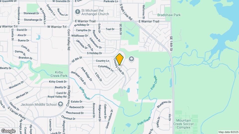 3338 Country Club Dr Map and Location Details