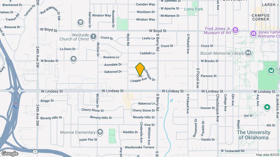 1321 Lindale Ave Map and Location Details