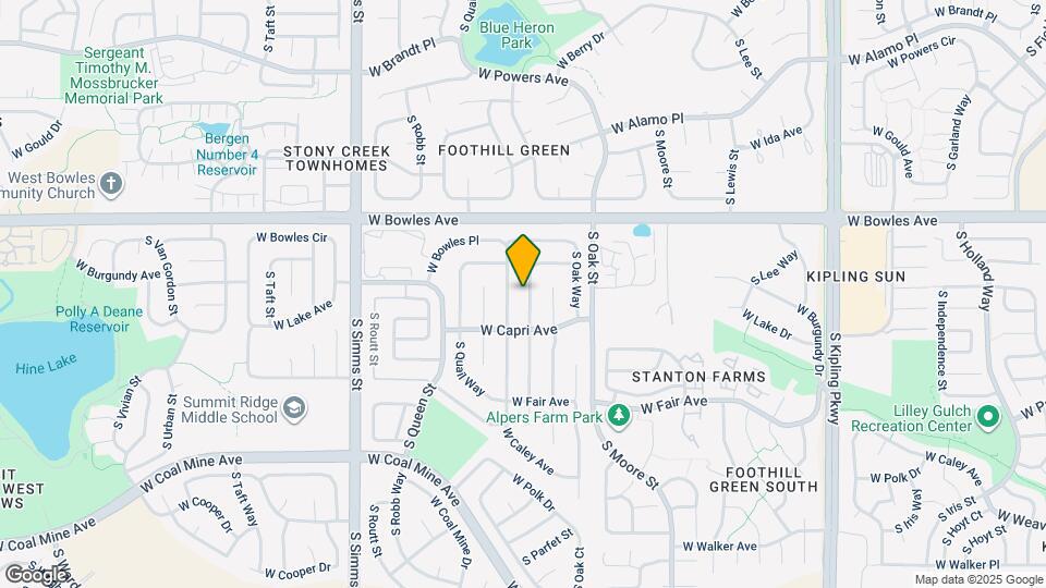 6005 S Parfet St Map and Location Details