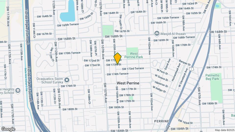 10480 SW 173rd St Map and Location Details