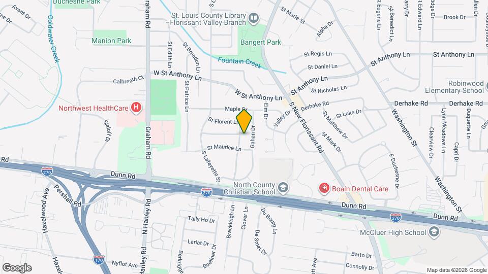 1210 St Bernadette Ln Mapa y Detalles de la Ubicación