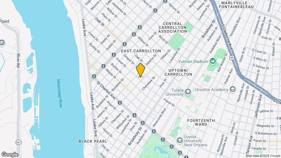 7605 Freret St, Unit Lower Mapa y Detalles de la Ubicación