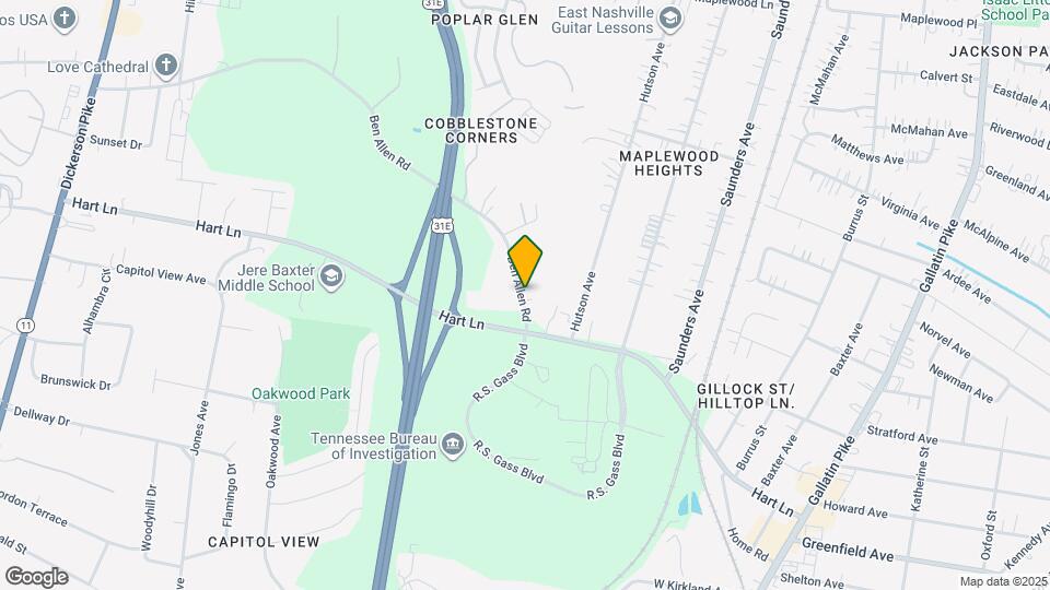 607 Ben Allen Rd Map and Location Details