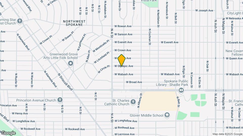 2807 W Olympic Ave Map and Location Details