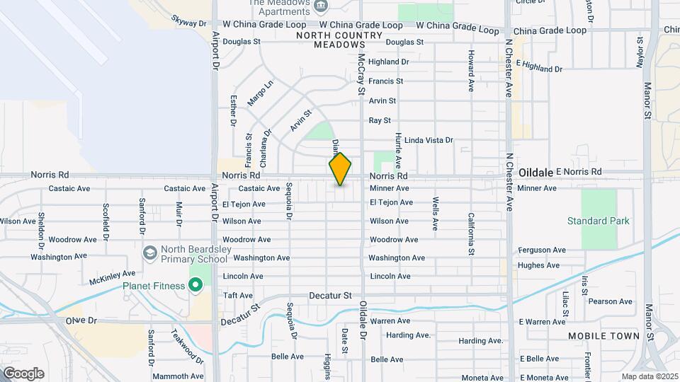 1307 Shasta St Map and Location Details