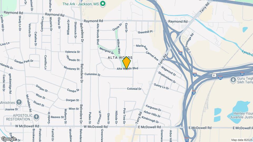 309 Alta Woods Blvd Map and Location Details