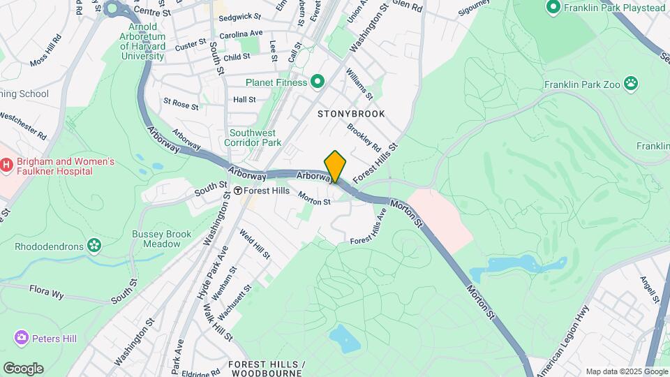 493 Arborway, Unit #1 Map and Location Details