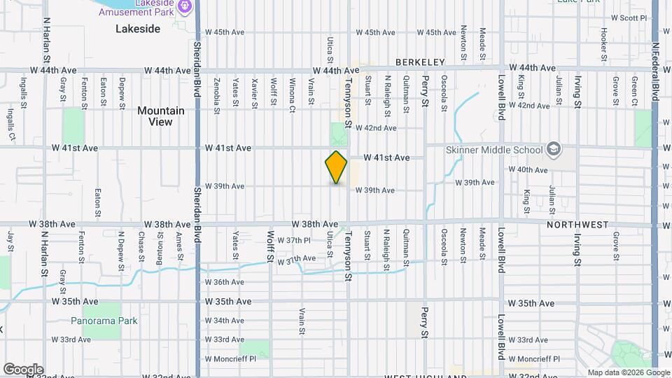 4426 W 39th Ave Map and Location Details