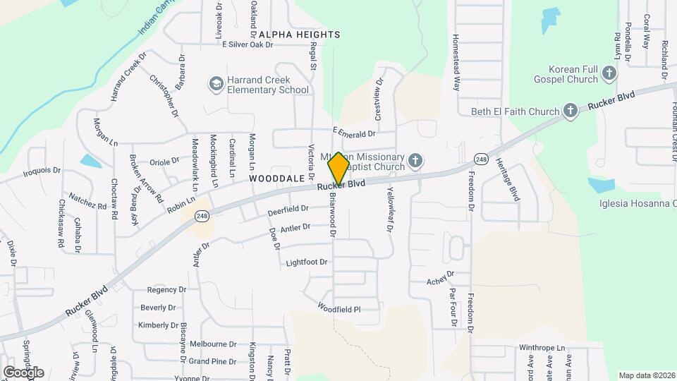 1600 Rucker Blvd Mapa y Detalles de la Ubicación