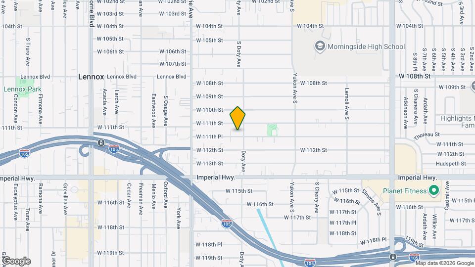 3813 1/2 W 111th Pl Mapa y Detalles de la Ubicación