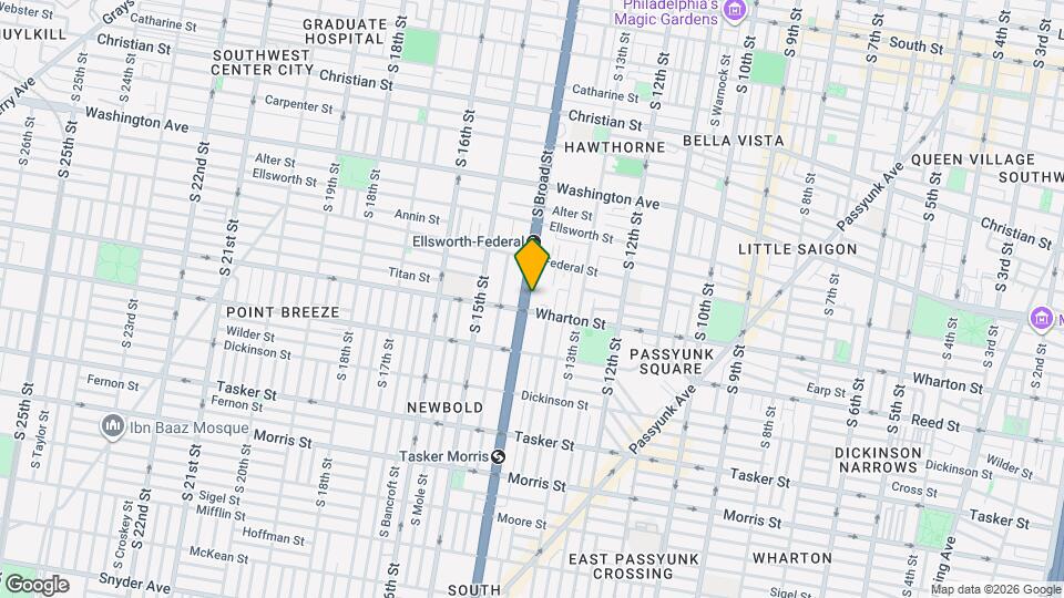 1233 S Broad St, Unit 1R Map and Location Details