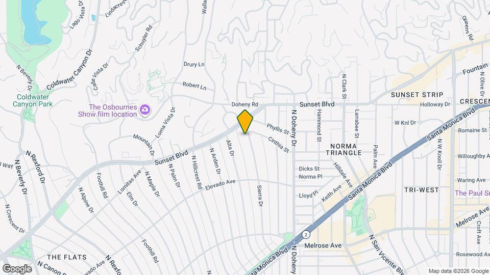 721 Sierra Dr Mapa y Detalles de la Ubicación