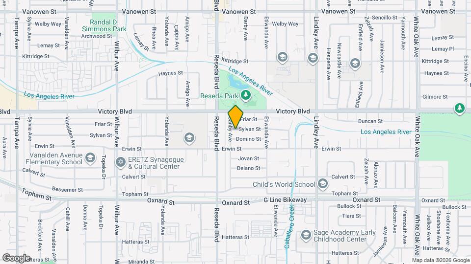 18418 Sylvan St Map and Location Details