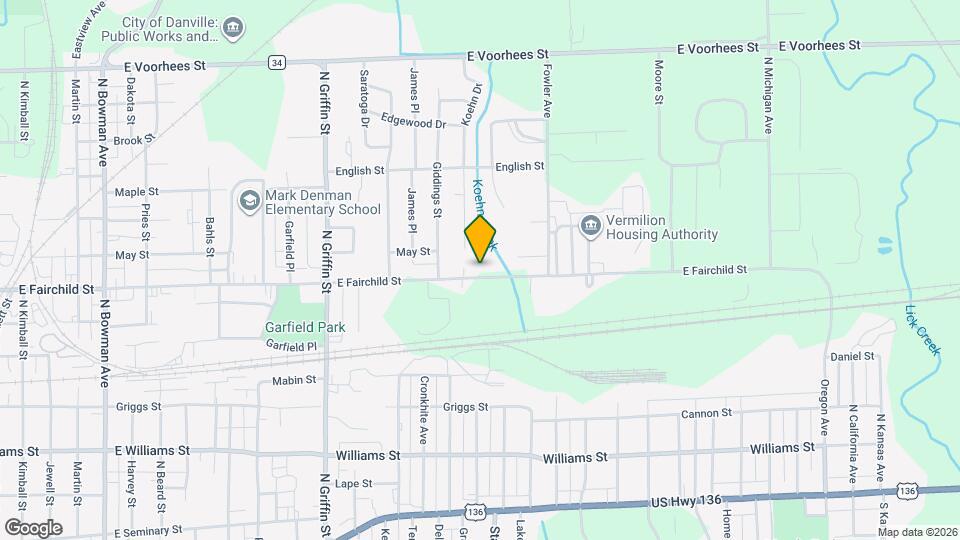 1519 E Fairchild St Map and Location Details