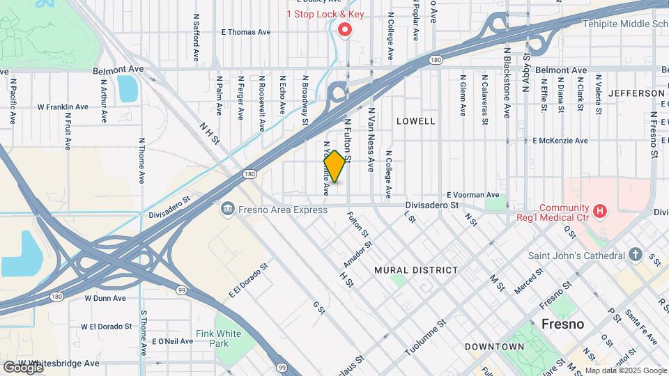116 N Yosemite Ave Map and Location Details