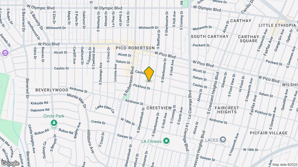 1534 S Shenandoah St Map and Location Details