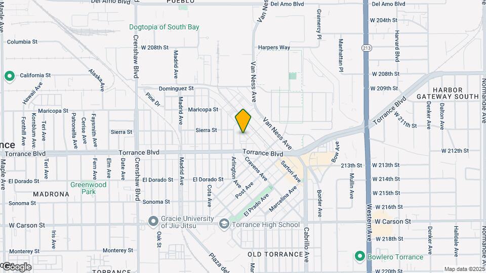 1021 Cravens Ave Map and Location Details