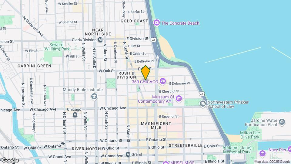 110 E Delaware Pl Map and Location Details