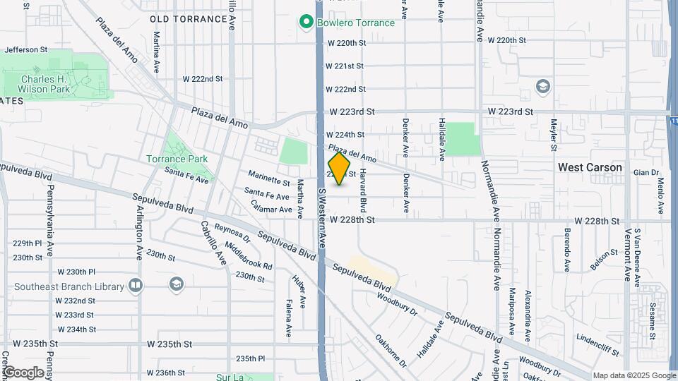1637 W 227th St Mapa y Detalles de la Ubicación