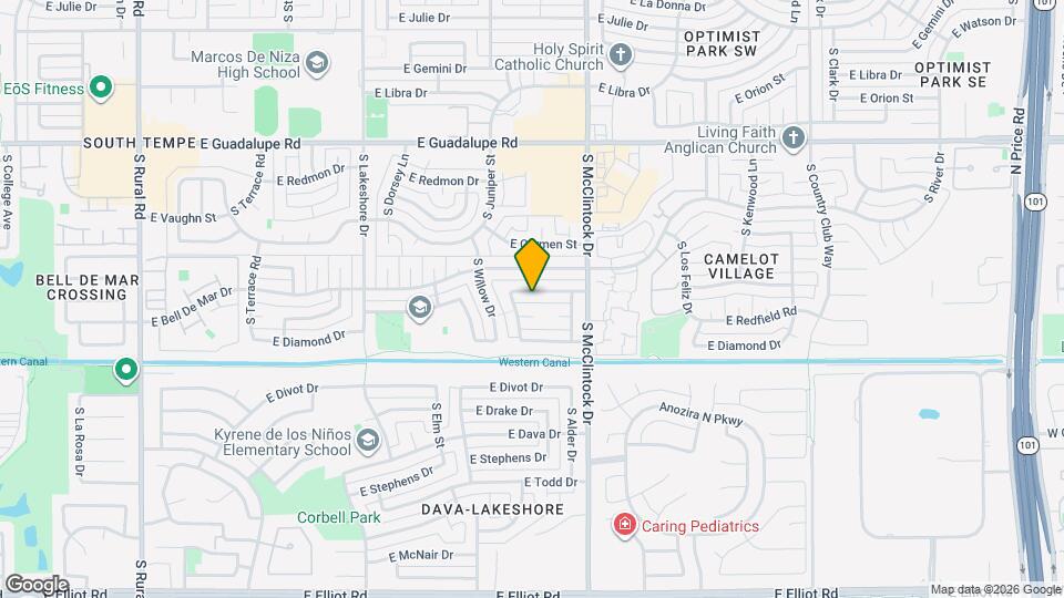1627 E Redfield Rd Map and Location Details