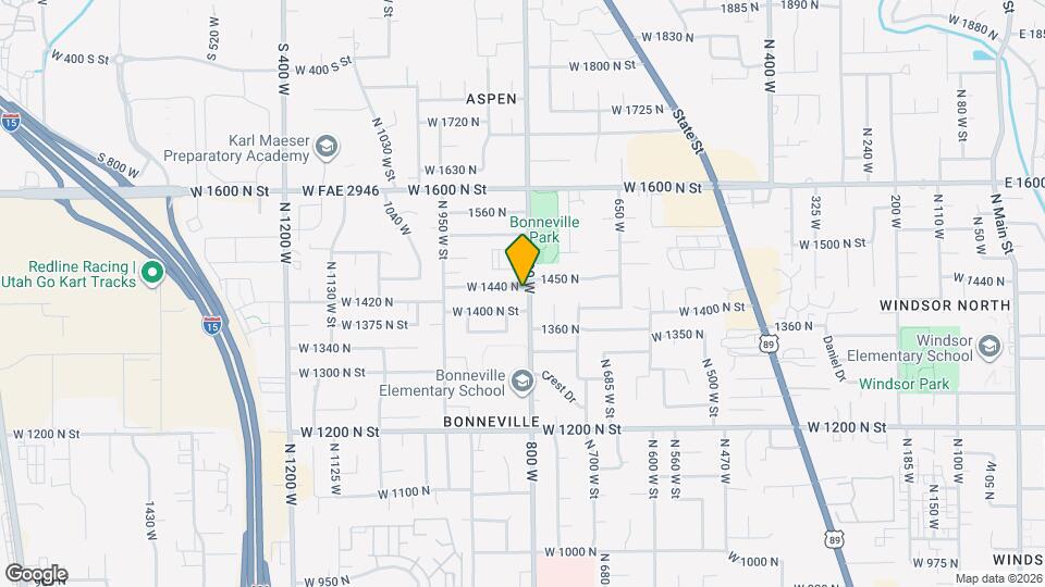 1429 N 800 W Map and Location Details