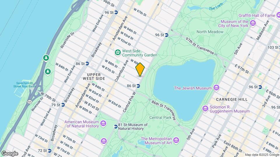 279 Central Park W Map and Location Details