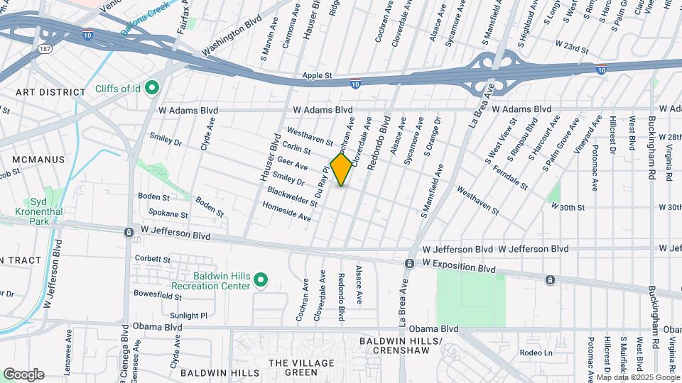2807 S Cloverdale Ave Mapa y Detalles de la Ubicación