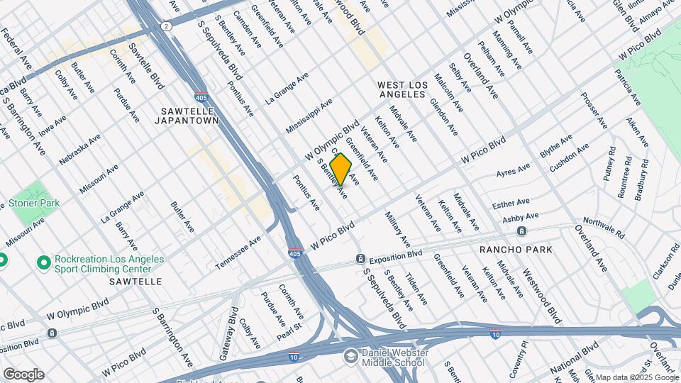 2313 S Bentley Ave Map and Location Details