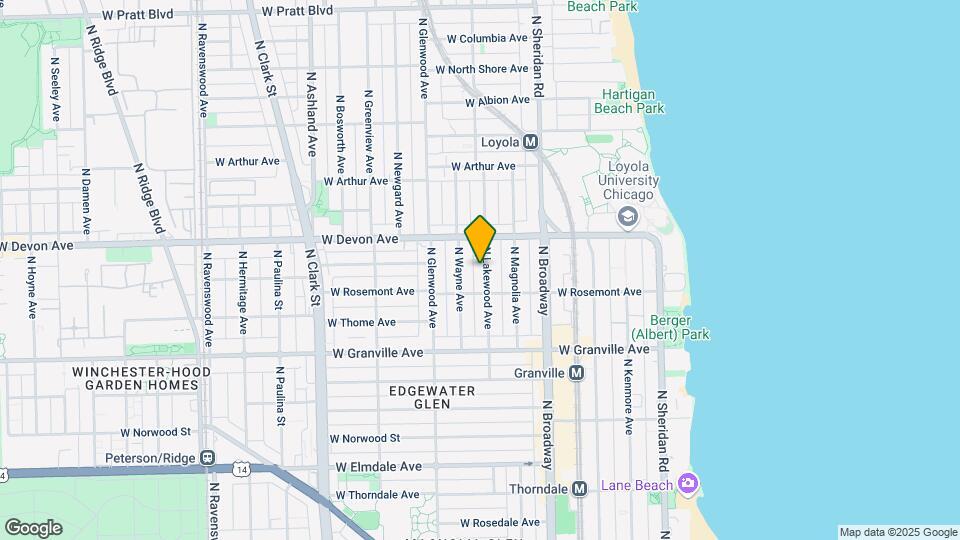 6322 N Lakewood Ave Map and Location Details