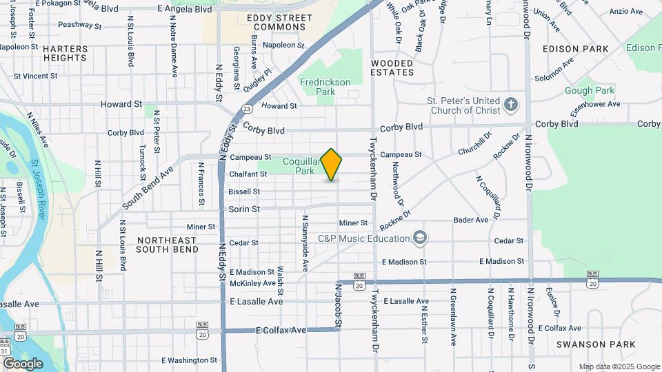 1353 Bissell St Map and Location Details