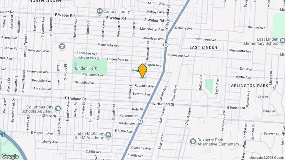 1575 Briarwood Ave Map and Location Details