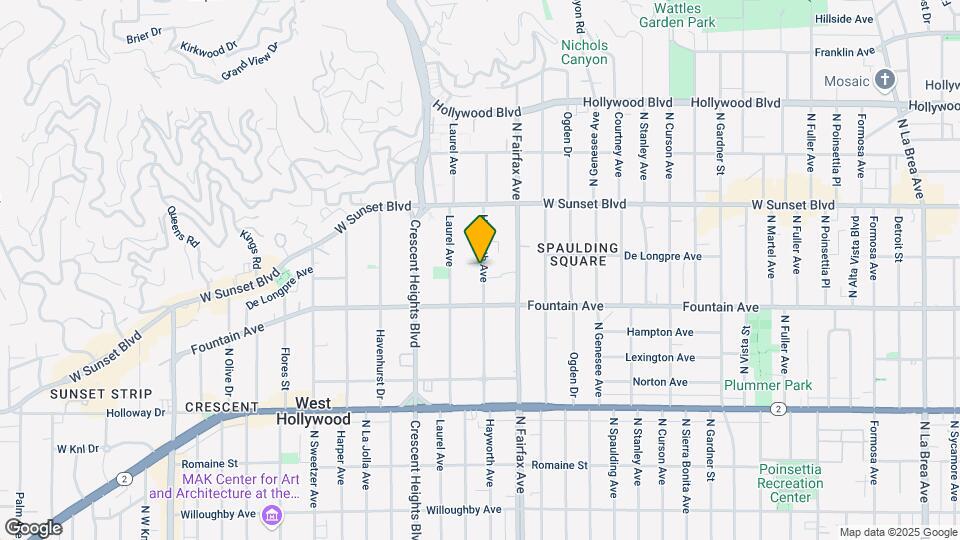 1345 Hayworth Ave Map and Location Details
