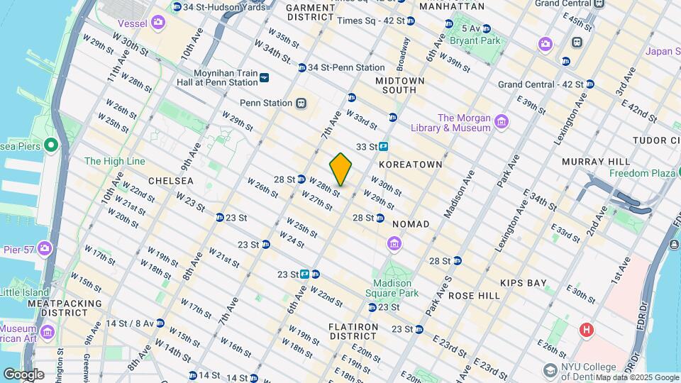 111 W 28th St Map and Location Details