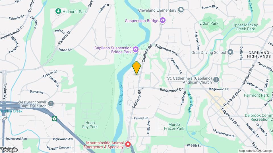 3401 Capilano Rd Map and Location Details