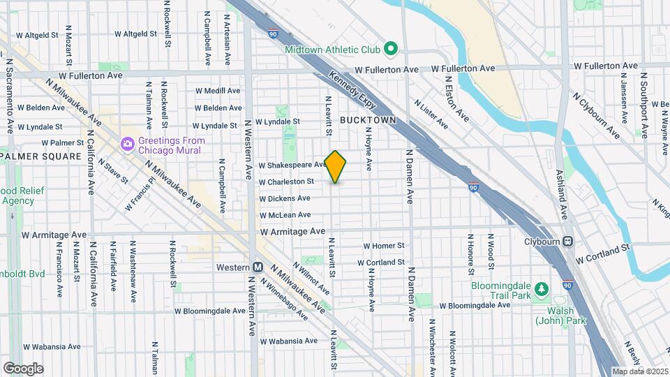 2071 N Leavitt St, Unit 1 Map and Location Details