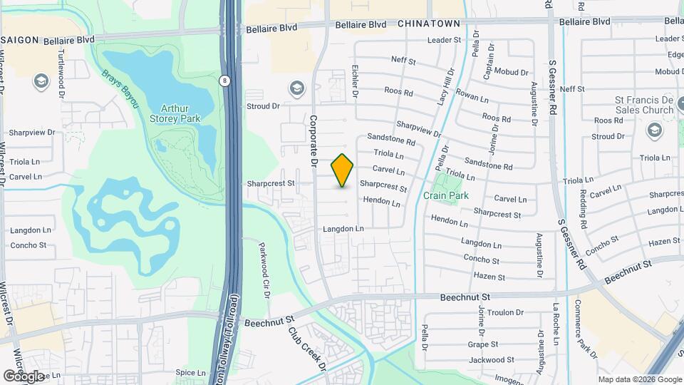 9511 Sharpcrest St Map and Location Details