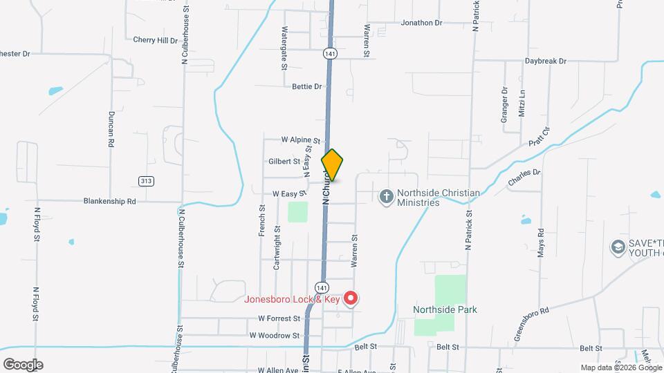 1410 N Church St Map and Location Details