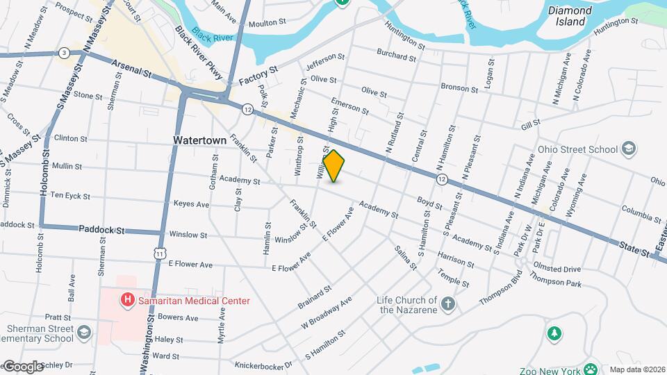 621 Academy St Map and Location Details