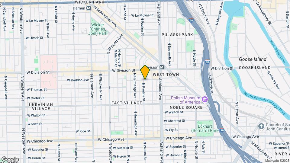 1085 N Paulina St Map and Location Details
