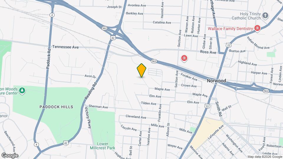 4735 Ridgeway Ave Map and Location Details