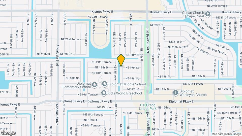 1828 NE 13th Pl Map and Location Details