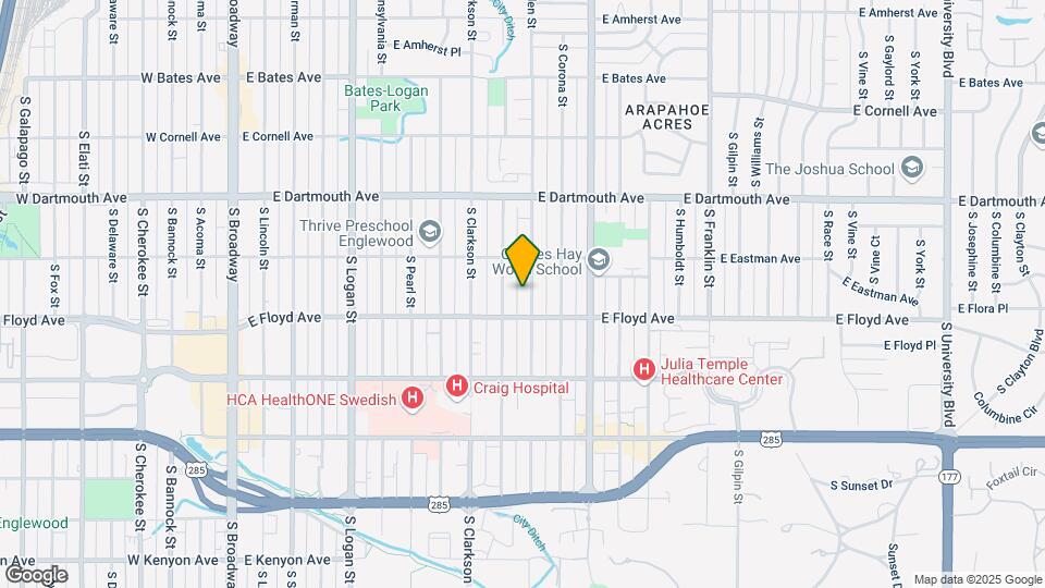 3255 S Ogden St Map and Location Details