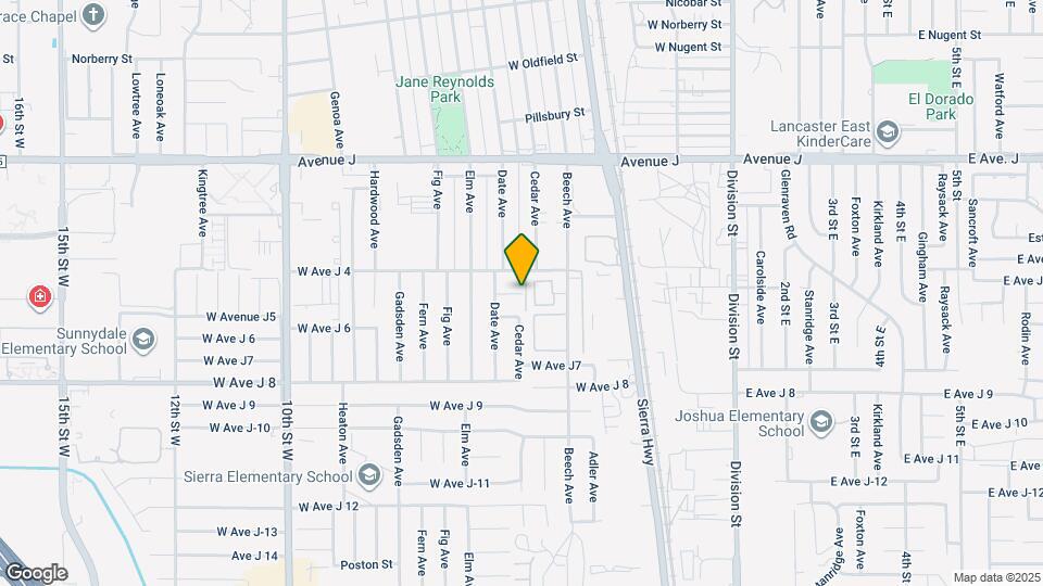 461 W Ave K Map and Location Details