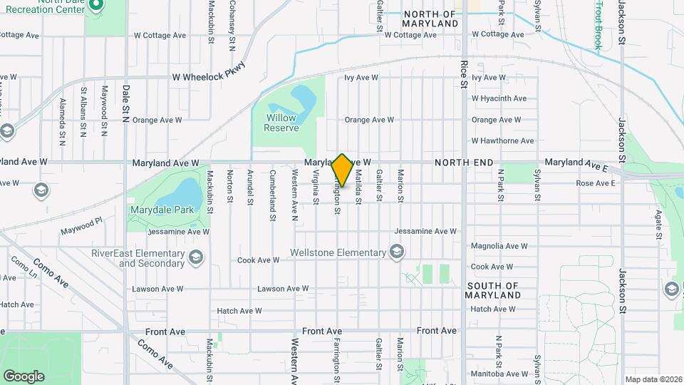 1160 Farrington St Map and Location Details