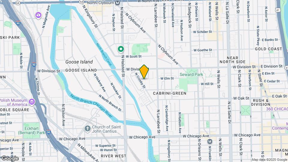649 W Elm St Map and Location Details