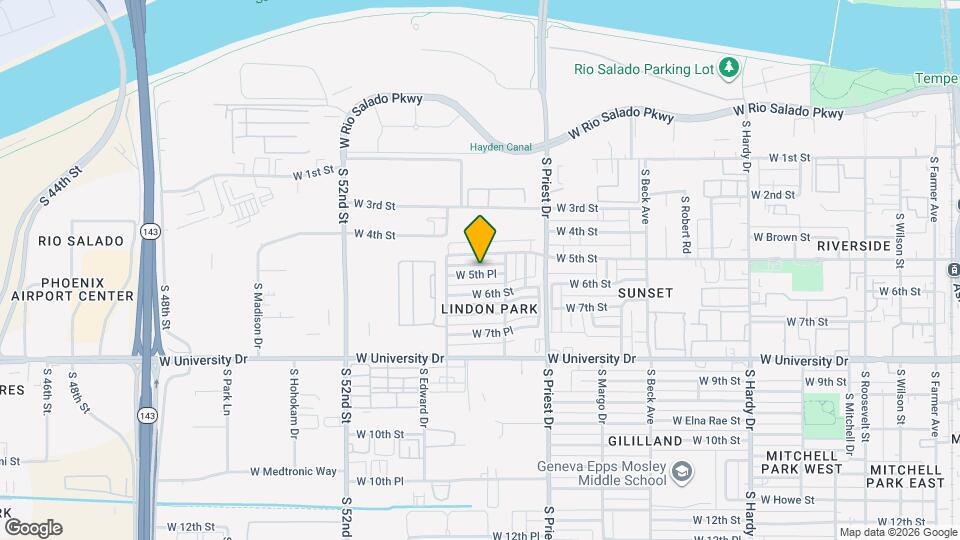 1524 W 5th Pl Map and Location Details