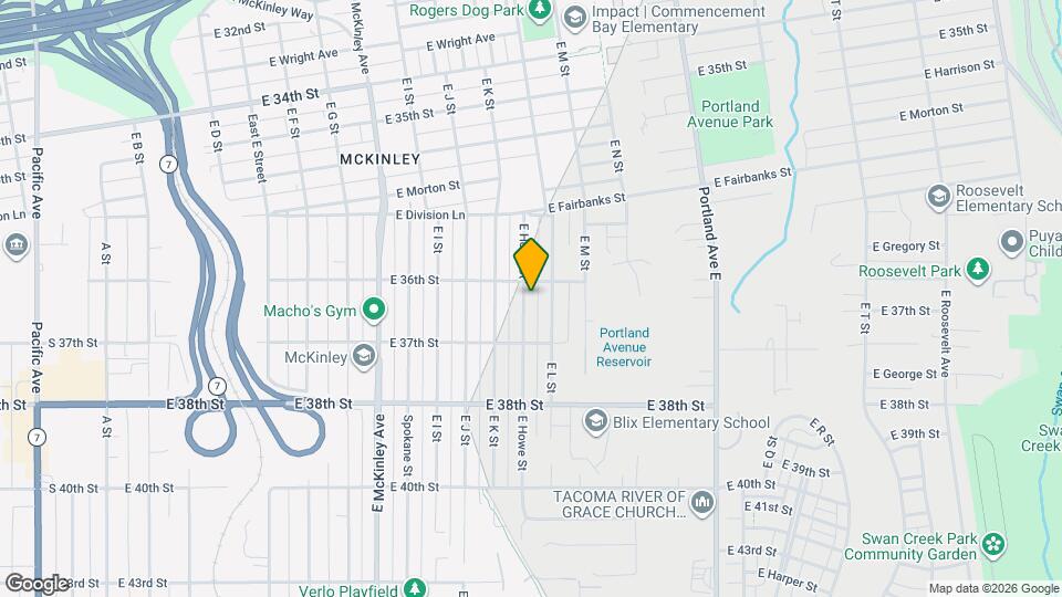 3611 E Howe St Map and Location Details